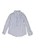 Crewcuts Outlet Checkered-gingham Blue Long Sleeve Button-Down Shirt Size 6 - 7 - photo 1