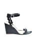 Loeffler Randall 100% Leather Black Wedges Size 10 - photo 1