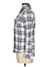 Maison Jules 100% Rayon Plaid Gray Long Sleeve Button-Down Shirt Size M - photo 5