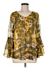CAbi 100% Polyester Yellow 3/4 Sleeve Blouse Size M - photo 1