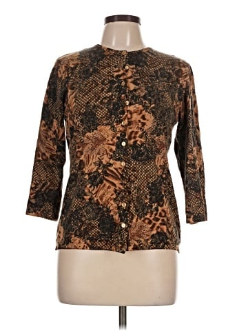 August Silk 3/4 Sleeve Silk Top (view 1)