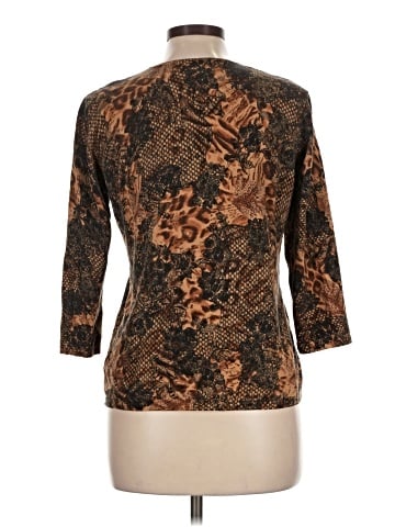 August Silk 3/4 Sleeve Silk Top (view 2)