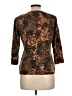 August Silk Brown 3/4 Sleeve Silk Top Size L - photo 2