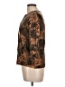August Silk Brown 3/4 Sleeve Silk Top Size L - photo 5