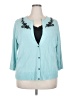 Requirements 100% Acrylic Teal Cardigan Size 2X - photo 1
