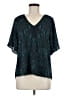 Allison Joy 100% Polyester Teal Short Sleeve Blouse Size M - photo 1