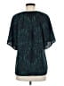 Allison Joy 100% Polyester Teal Short Sleeve Blouse Size M - photo 2