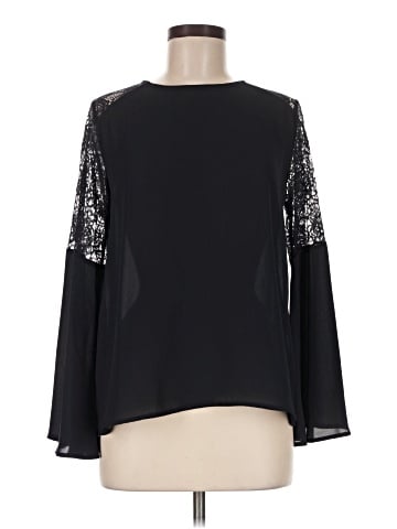 Aqua Long Sleeve Blouse (view 1)
