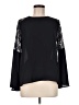 Aqua 100% Polyester Black Long Sleeve Blouse Size M - photo 1