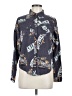 cruel Print Gray Long Sleeve Button-Down Shirt Size M - photo 1