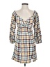 Roxy Plaid White Casual Dress Size S - photo 1