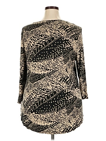 JM Collection 3/4 Sleeve Top (view 2)