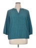 Dana Buchman 100% Polyester Teal 3/4 Sleeve Blouse Size XL - photo 1
