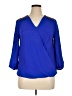 Charlotte Russe 100% Polyester Blue 3/4 Sleeve Blouse Size XL - photo 1