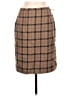 Casual Corner Plaid Brown Formal Skirt Size 6 - photo 1