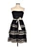 BCBGMAXAZRIA Stripes Black Cocktail Dress Size 8 - photo 1