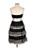 BCBGMAXAZRIA Stripes Black Cocktail Dress Size 8 - photo 2