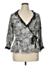 Cato 100% Rayon Silver 3/4 Sleeve Blouse Size XL - photo 1