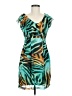 Bisou Bisou 100% Polyester Tropical Teal Cocktail Dress Size 6 - photo 1