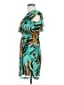 Bisou Bisou 100% Polyester Tropical Teal Cocktail Dress Size 6 - photo 5
