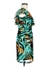 Bisou Bisou 100% Polyester Tropical Teal Cocktail Dress Size 6 - photo 4