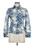 Faded Glory 100% Nylon Print Blue Long Sleeve Blouse Size M - photo 1