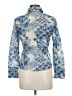 Faded Glory 100% Nylon Print Blue Long Sleeve Blouse Size M - photo 2