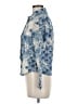 Faded Glory 100% Nylon Print Blue Long Sleeve Blouse Size M - photo 5