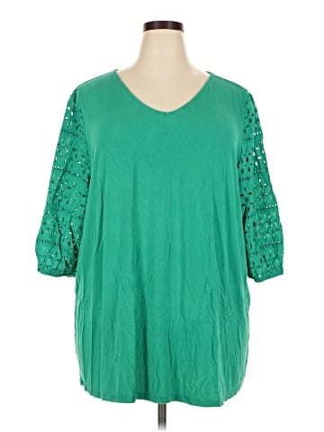 Liz & Me 3/4 Sleeve Top (view 1)