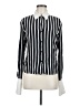 Moda International Stripes Black Long Sleeve Blouse Size M - photo 1