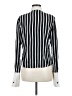Moda International Stripes Black Long Sleeve Blouse Size M - photo 2