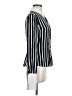 Moda International Stripes Black Long Sleeve Blouse Size M - photo 4