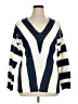 Unbranded 100% Acrylic Stripes Blue Pullover Sweater Size XL - photo 1