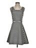 Express 100% Polyester Stripes Black Casual Dress Size S - photo 1