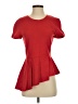 BCBGMAXAZRIA Red Short Sleeve Blouse Size S - photo 1
