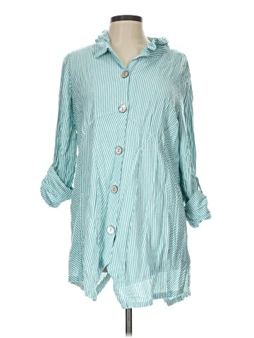 Soft Surroundings 3/4 Sleeve Button-Down Shirt (view 1)