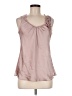 Cable & Gauge 100% Polyester Pink Sleeveless Blouse Size M - photo 1