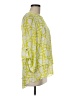 Chaus 100% Polyester Yellow 3/4 Sleeve Blouse Size M - photo 4