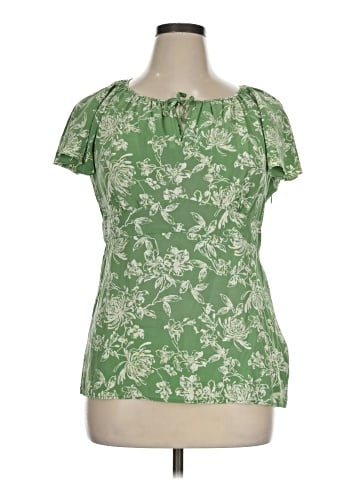 Alfani Short Sleeve Silk Top (view 1)