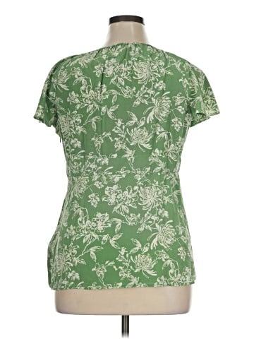 Alfani Short Sleeve Silk Top (view 2)