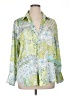 Zara 100% Polyester Paisley Green 3/4 Sleeve Blouse Size XL - photo 1