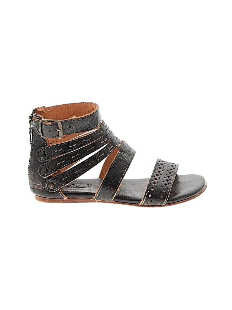 Pre-owned Bed:stu Sandals In Black