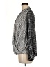 NY Collection 100% Polyester Houndstooth Silver Long Sleeve Blouse Size M - photo 5