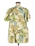 Catherines Tropical Green Short Sleeve Blouse Size 2X - photo 2