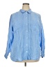 Soft Surroundings 100% Linen Blue Long Sleeve Button-Down Shirt Size 2X - photo 1