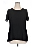 Pleione 100% Polyester Black Short Sleeve Top Size XL - photo 1