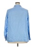 Soft Surroundings 100% Linen Blue Long Sleeve Button-Down Shirt Size 2X - photo 2