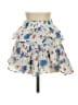 LoveShackFancy 100% Cotton Floral Blue Casual Skirt Size XS - photo 1