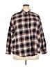 Old Navy 100% Cotton Plaid Brown Long Sleeve Button-Down Shirt Size XXL - photo 1