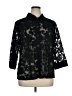 Westbound Black 3/4 Sleeve Button-Down Shirt Size 1X - photo 1